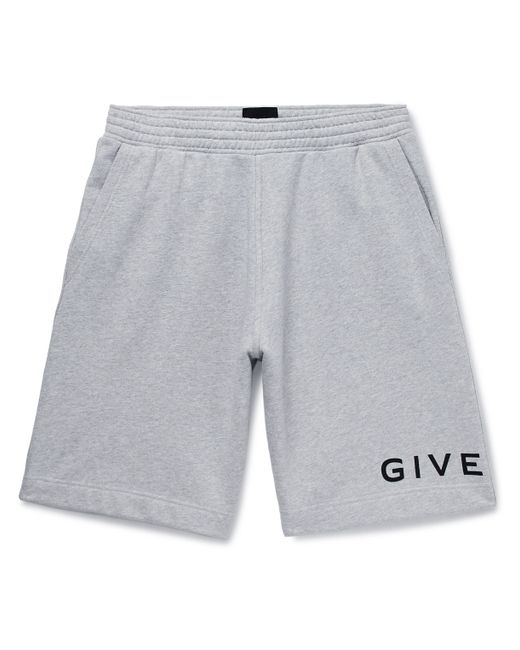 Givenchy Wide-Leg Logo-Print Cotton-Jersey Shorts