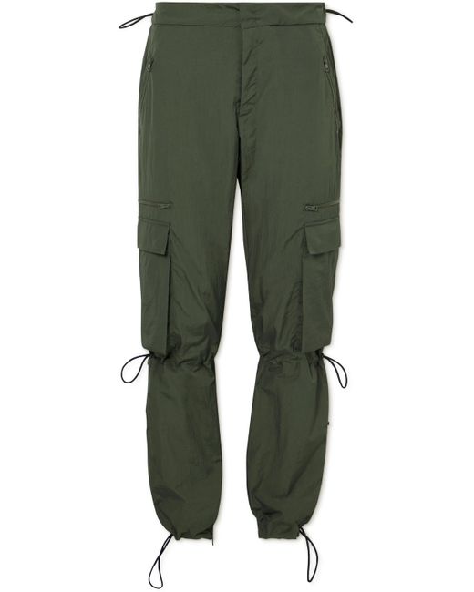 Saif Ud Deen Straight-Leg Crinkled-Canvas Cargo Trousers