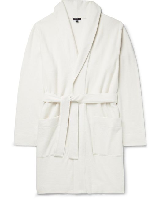 James Perse Brushed Cotton and Cashmere-Blend Robe