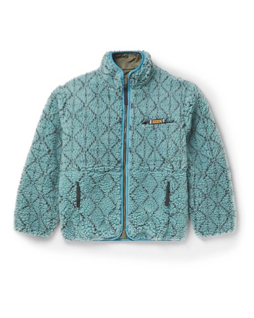 Kapital Sashiko Boa Reversible Printed Fleece and Shell Jacket