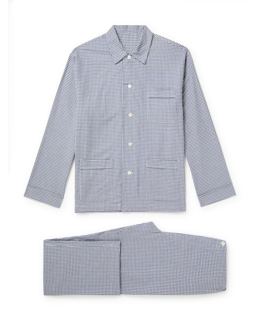 Anderson & Sheppard Checked Brushed Cotton-Flannel Pyjama Set