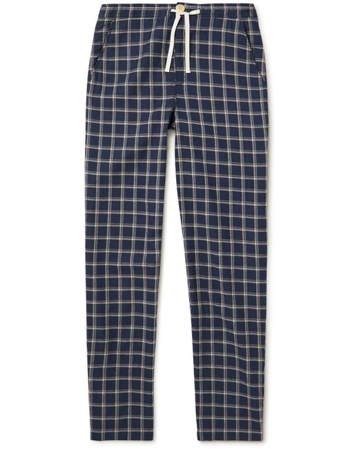 Oliver Spencer Checked Cotton-Flannel Pyjama Trousers
