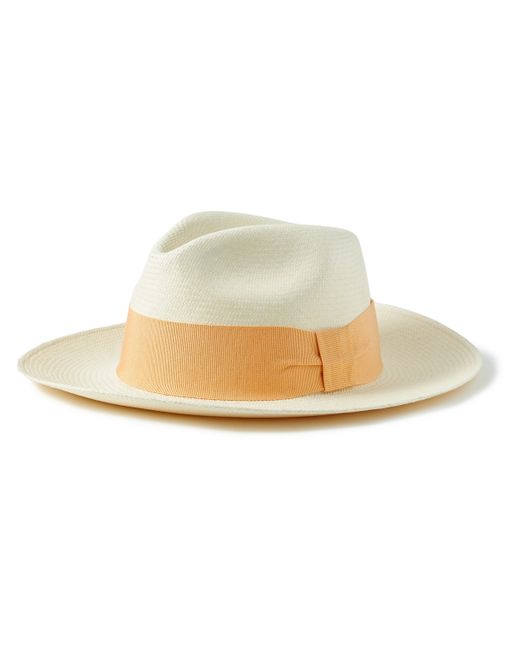 Frescobol Carioca Rafael Grosgrain-Trimmed Straw Panama Hat