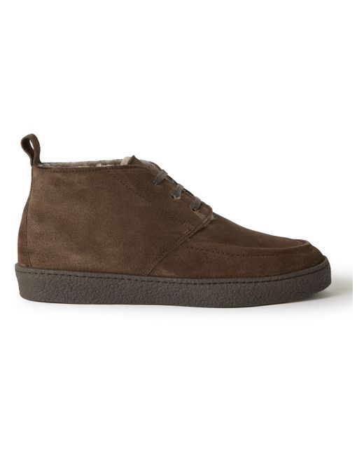 Mr P. Mr P. Larry Shearling-Trimmed Regenerated Suede by evolo Chukka Boots