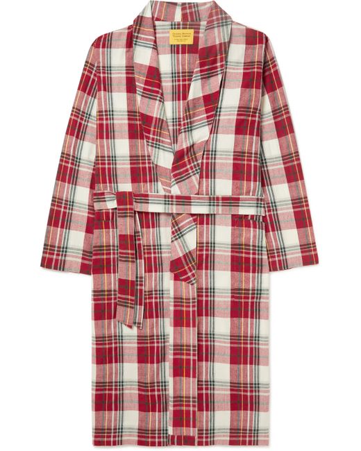 Original Madras Checked Cotton-Flannel Robe