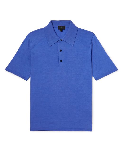 Dunhill Wool and Mulberry Silk-Blend Polo Shirt