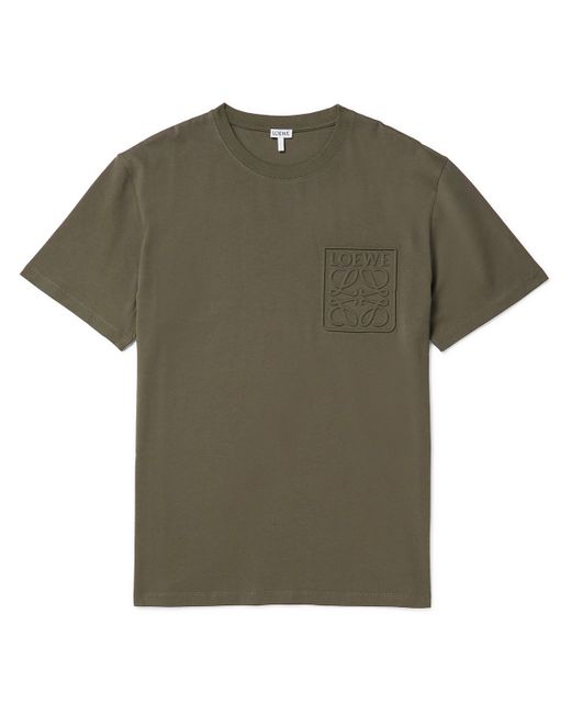 Loewe Anagram Debossed Cotton-Jersey T-Shirt