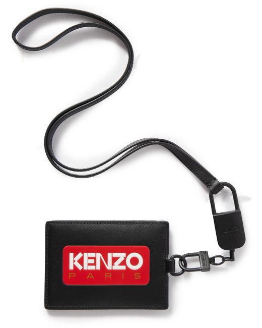 Kenzo Logo-Embossed Leather Card Holder
