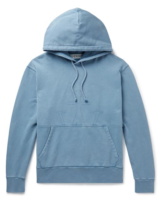 J.W.Anderson Logo-Embroidered Cotton-Jersey Hoodie