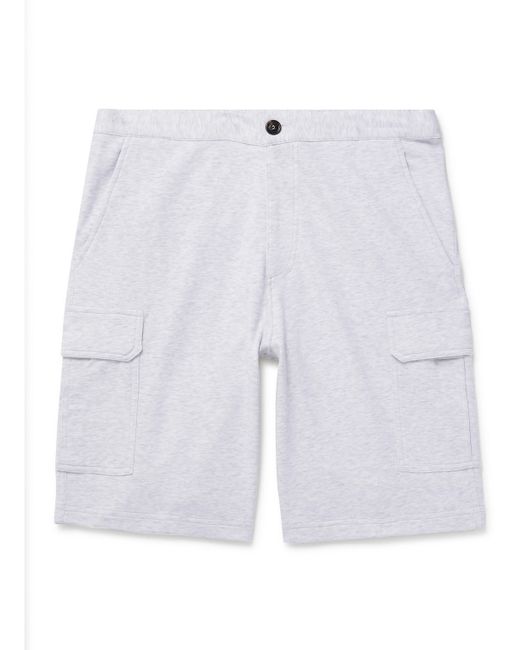Brunello Cucinelli Straight-Leg Cotton-Blend Jersey Drawstring Shorts