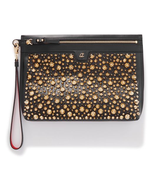 Christian Louboutin City Studded Leather Pouch