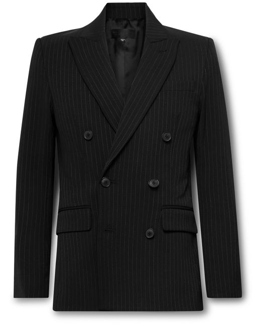 Nili Lotan Phineas Double-Breasted Pinstriped Twill Blazer