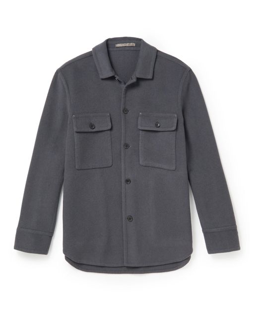 Mr P. Mr P. Double-Faced Splitable Cashmere and Virgin Wool-Blend Overshirt