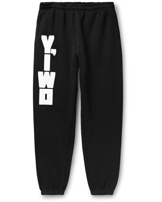Y,Iwo Tapered Logo-Print Cotton-Jersey Sweatpants