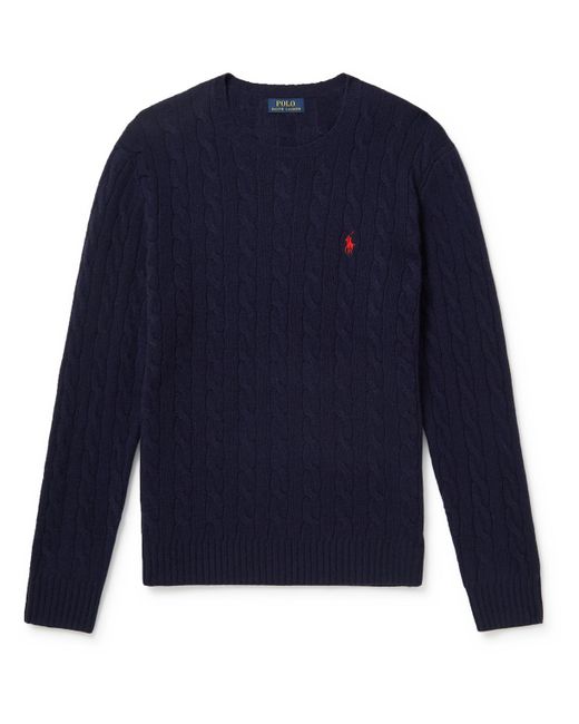 Polo Ralph Lauren Cable-Knit Wool and Cashmere-Blend Sweater
