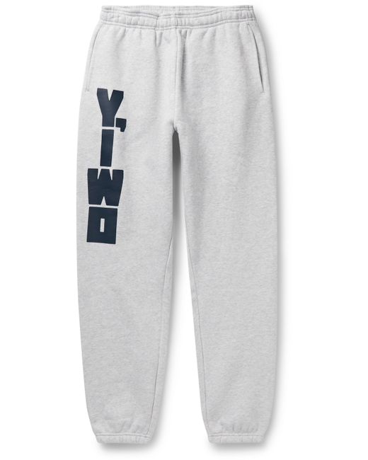 Y,Iwo Tapered Logo-Print Cotton-Jersey Sweatpants