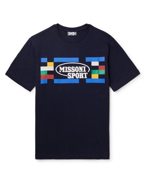 Missoni Printed Logo-Embroidered Cotton-Jersey T-Shirt