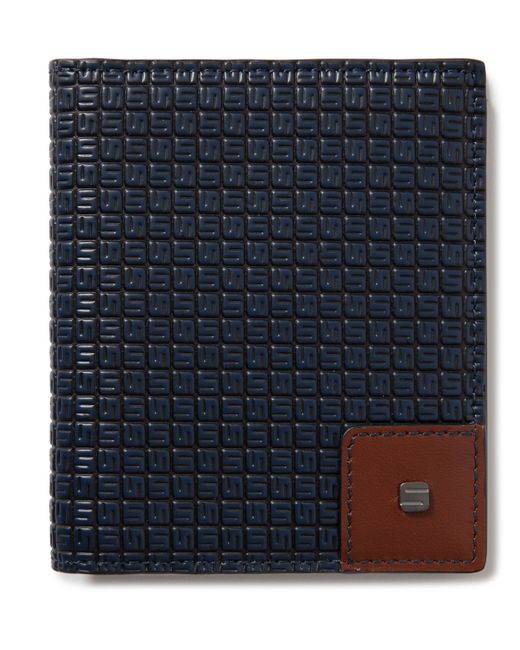 Serapian Logo-Embossed Coated-Canvas and Leather Cardholder