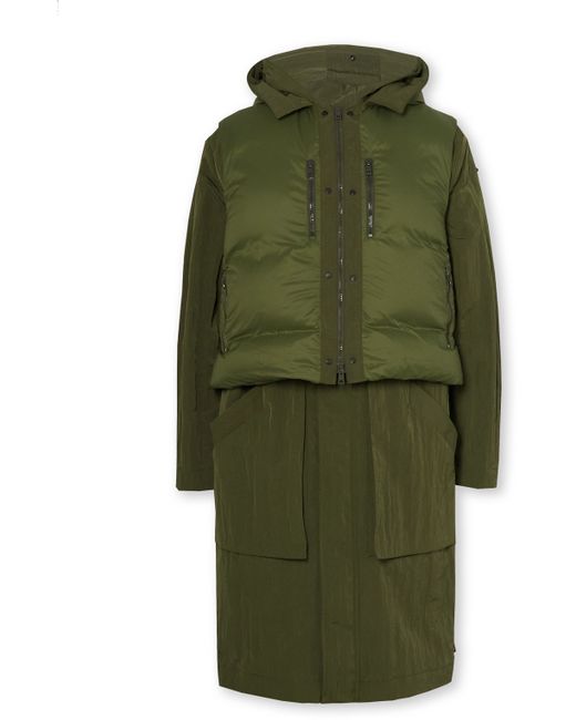 Saif Ud Deen Crinkled-Canvas Parka with Detachable Shell Gilet