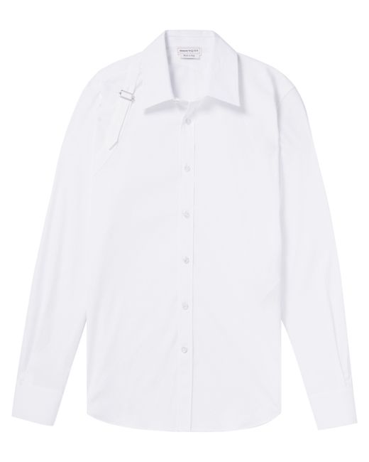Alexander McQueen Slim-Fit Harness-Detailed Stretch-Cotton Shirt
