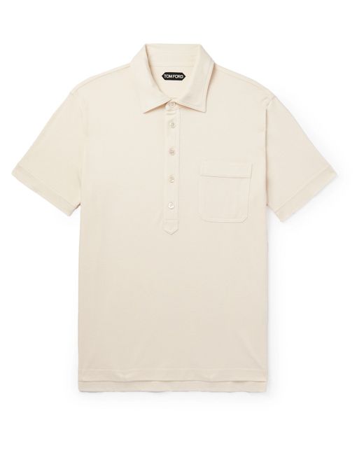 Tom Ford Cotton and Silk-Blend Piqué Polo Shirt