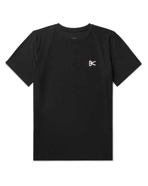 District Vision Aloe Slim-Fit Perforated Logo-Print Stretch-Jersey T-Shirt