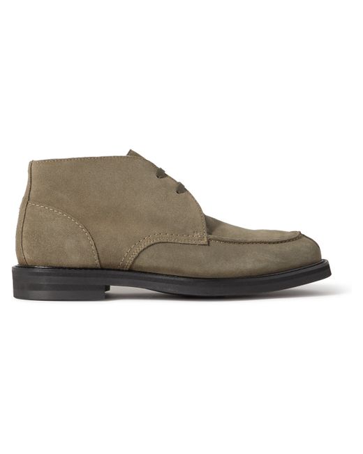 Mr P. Mr P. Andrew Split-Toe Shearling-Lined Waxed-Suede Chukka Boots