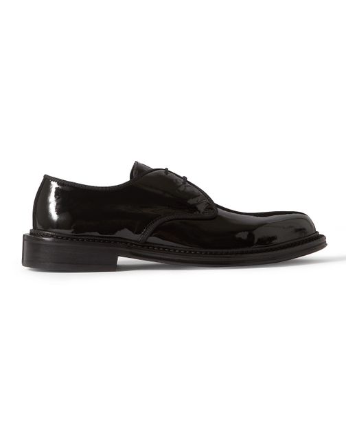 Mr P. Mr P. Grosgrain-Trimmed Patent-Leather Derby Shoes