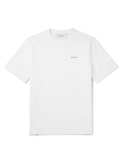 Róhe Lewis Logo-Print Organic Cotton-Jersey T-Shirt