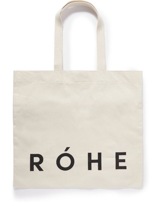 Róhe Logo-Print Cotton-Canvas Tote Bag