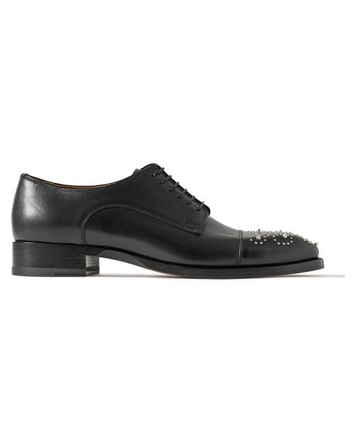 Christian Louboutin Maltese Studded Leather Derby Shoes