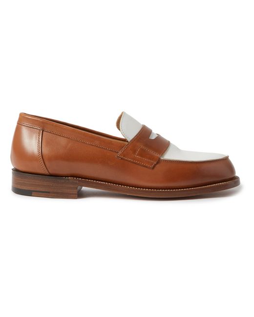 Grenson Epsom Two-Tone Leather Penny Loafers
