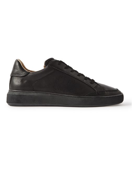 Belstaff Track Logo-Perforated Leather Sneakers