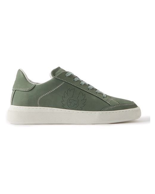 Belstaff Track Logo-Perforated Suede Sneakers
