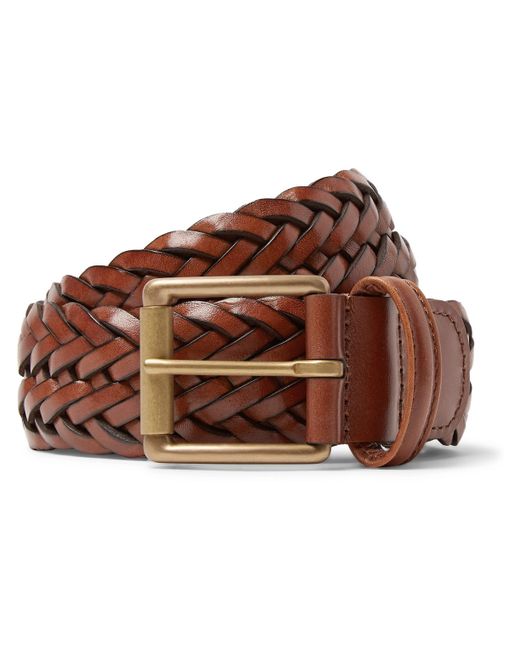 Andersons 3.5cm Woven Leather Belt