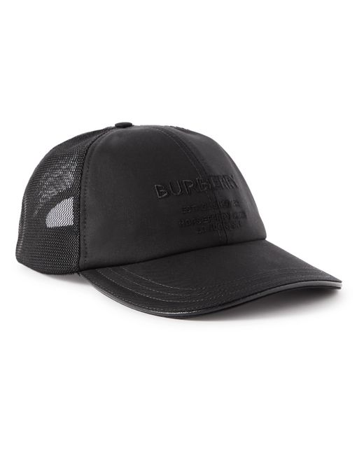 Burberry Logo-Embroidered Cotton-Twill and Mesh Baseball Cap