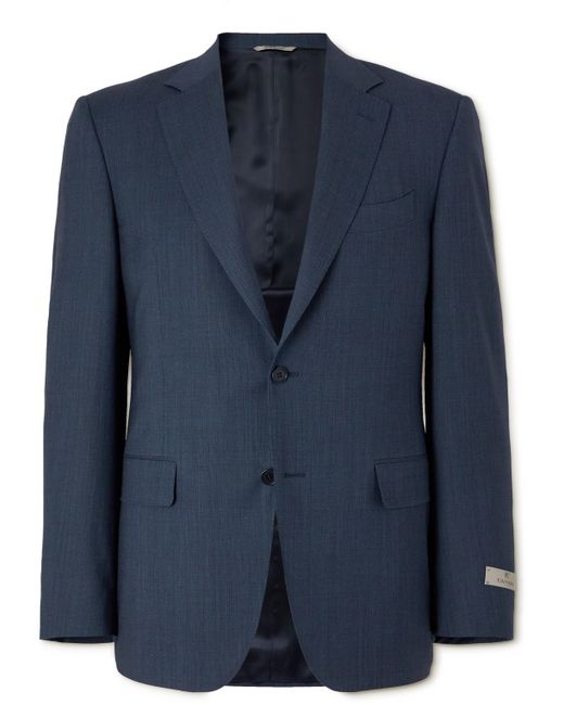 Canali Super 130s Unstructured Wool and Cotton-Blend Suit Jacket