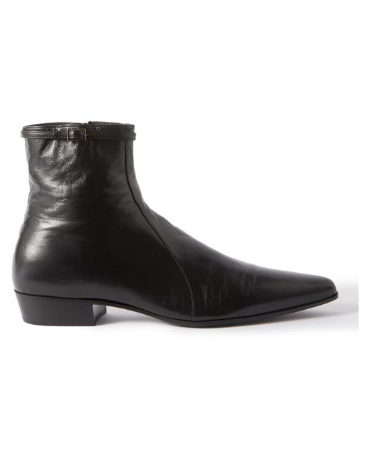 Saint Laurent Arsun Leather Ankle Boots