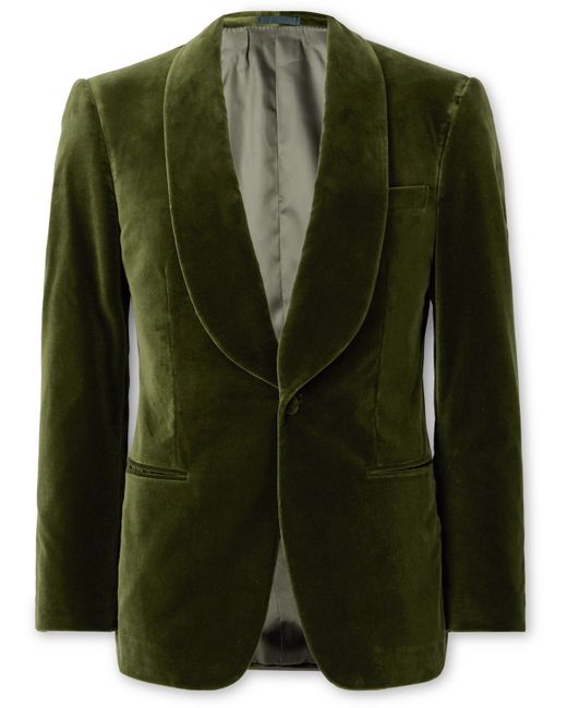 Kingsman Shawl-Collar Cotton-Blend Velvet Tuxedo Jacket