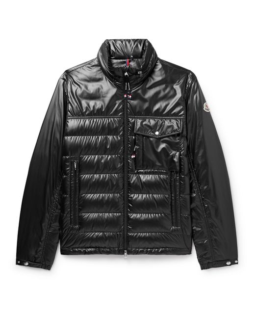 Moncler Malpas Quilted Glossed-Shell Hooded Down Jacket