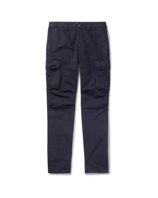 Incotex Slim-Fit Cotton and Linen-Blend Cargo Trousers