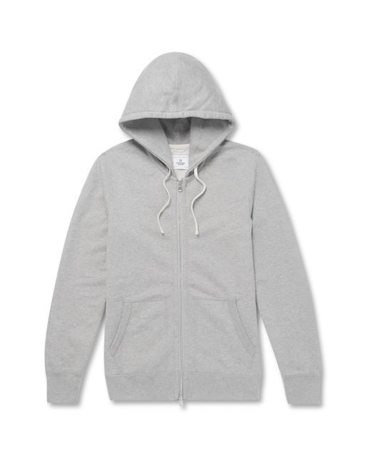Reigning Champ Slim-Fit Mélange Loopback Cotton-Jersey Zip-Up Hoodie