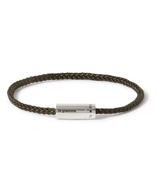 Le Gramme 5g Braided Cord and Sterling Silver Bracelet