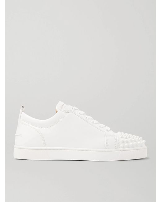 Christian Louboutin Louis Junior Spikes Cap-Toe Leather Sneakers