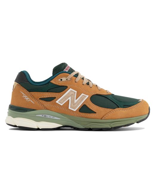 New Balance Teddy Santis 990v3 Leather-Trimmed Mesh and Suede Sneakers