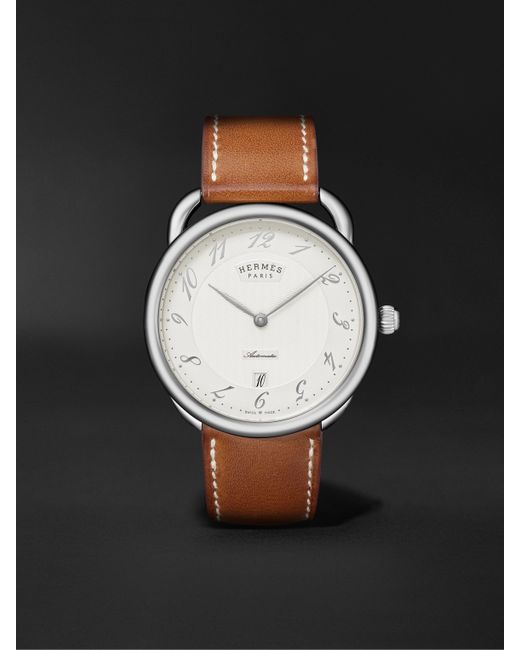 Hermès timepieces Arceau Automatic 40mm Stainless Steel and Leather Watch Ref. No. 055473WW00