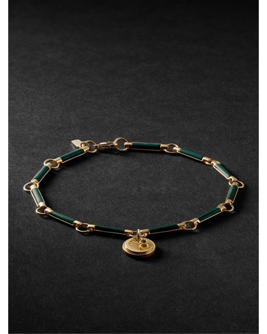 Foundrae 18-Karat Gold Malachite Bracelet