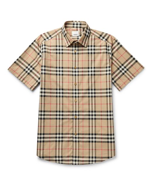 Burberry Checked Cotton-Poplin Shirt