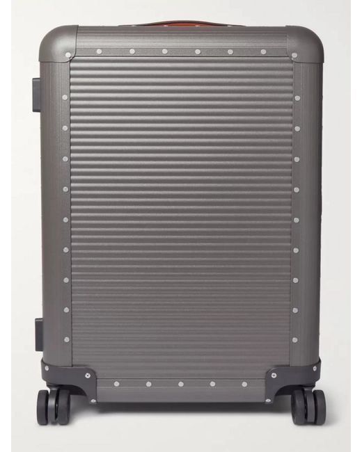 FPM Milano Spinner 68cm Leather-Trimmed Aluminium Suitcase