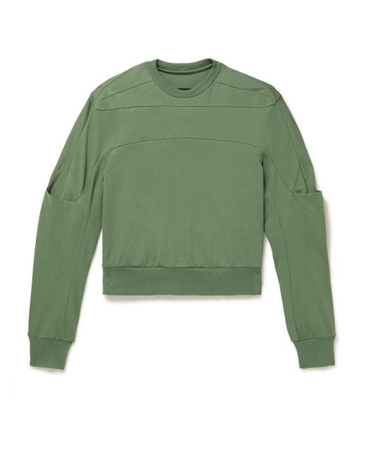 Rick Owens Geth Panelled Cotton-Jersey Sweatshirt